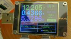 USB power meter, idle current.